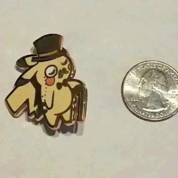 COPY - Pokemon Gentlemen Pikachu Enamel Pin - Dapper Collectible - Picture 3 of 4